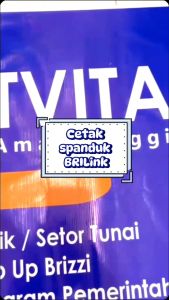 Cetak Spanduk dan X Banner BRILINK Counter Spanduk Agen Pembayaran Custom Nama Toko