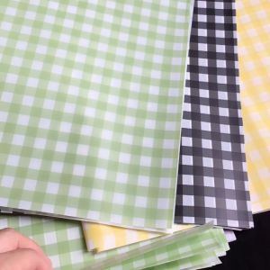 Flower Wrapping Cellophane Motif Gingham Plaid Square Kotak Kotak Kertas Buket Bunga KB6003