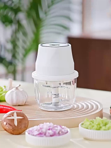 เครื่องปั่นอเนกประสงค์ เครื่องปั่นอาหารเด็ก 350ML เเครื่องปั่นกระเทียม ใบมีดสเตนเลส 6 ใบ ไม่มีก้อนหรือชิ้น เหมาะอย่างยิ่งสำหรับอาหารบดเนื้อเนียน มันบดเนื้อครีม หรืออาหารอ่อนที่สับละเอียด เครื่องบดไฟฟ้าอเนกประสงค์ เครื่องบดอาหาร