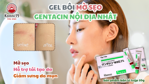 GEL BÔI MỜ SẸO GENTACIN NỘI ĐỊA NHẬT (TUÝP 10GR)- PHÙ HỢP CHO SẸO MỚI 2 NĂM ĐỔ LẠI