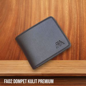 FA02 Dompet Kulit Premium Dompet Lipat Tiga Minimalis