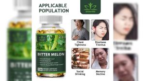 SNGHWE Bitter Melon Capsules Organic Bitter Melon Extract Supplements Control Blood Sugar Support Cardiovascular FunctionPromoting digestive system health weight loss
