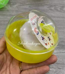 Hộp bông chấm phấn Pipi cho bé có ngăn chứa phấn riêng - Bông chặm phấn cho trẻ sơ sinh