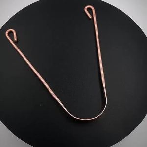 1Pc Pure Copper Tongue Scraper Oral Cleaner Brush Fresh Cleaning Hygiene For Men And Women High Quality Tounge Scraper