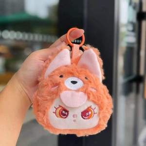 QFDI 🌸【FAST จัดส่ง】🌸กระเป๋าใส่ตุ๊กตา กระเป๋าใส่ baby three กระเป๋าใส่เบบี้ทรี กระเป๋ากระเป๋าเก็บของสำหรับเด็กผู้หญิงจี้กระเป๋าเงินกำมะหยี่ใส่เหรียญรูปสัตว์ตุ๊กตาสามตัวสำหรับเด็กทารกพวงกุญแจตุ๊กตา