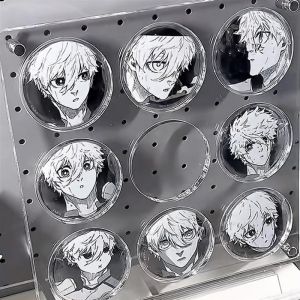 Acrylic Anime Badge Display Stand Sealed Dustproof Storage Box for Barley Storage And Organization Desktop Organizer