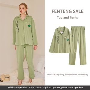FENTENG | Cotton Long Sleeve Sleepwear Set