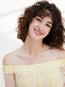 สร้อยคอรูปหมี ZEGL925 สร้อยคอเงินแท้สำหรับผู้หญิง สร้อยคอโซ่กระดูกไหปลาร้าหรูหรา ของขวัญวันวาเลนไทน์ สร้อยคอแบบลำลองสำหรับผู้หญิง