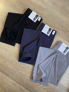 กางเกงขายาวทรงตรงลำลองสำหรับผู้ชาย ทรงสลิมฟิต ทรงธุรกิจ กอล์ฟ ฤดูใบไม้ผลิและฤดูร้อน ออกกำลังกายกลางแจ้ง กางเกงขายาวบาง