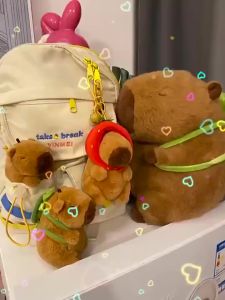 🔥Capybara🔥ตุ๊กตาสัตว์ ของเล่น หมอนตุ๊กตาเต่าคาปิบาราน่ารัก พร้อมกระเป๋าเป้สะพายหลัง ของขวัญวันเกิด ของเล่นเด็ก