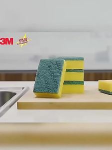 3M Scotch-Brite Heavy Duty Scrub Sponge Dishwashing Kitchen Pot Rust Focal Stains Sponge Removing Kit Cleaning Brush Sponges