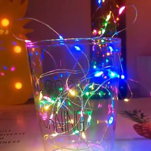 Lampu Tumblr Kawat Mini 10 Meter 100 LED Lampu Hias Tumbler Dekorasi Gift Box Bucket Balon Fairy Light Led Baterai Perlengkapan Dekorasi Rumah Indoor dan Outdoor PST