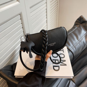 กระเป๋าสะพายข้าง PU หนังนิ่ม กระเป๋าสะพายข้างสไตล์เกาหลีสำหรับผู้หญิง กระเป๋าสะพายข้างแบบมินิเทรนด์ กระเป๋าสะพายข้างแบบลำลอง