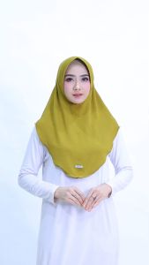 Jilbab Instan Crinkle Premium Warna Kuning Neon Bergo Pinguin Ped Anthem AirFlow - Size M