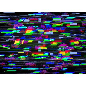 JiaJiaSimpleStudio Cyberpunk Guka Sticker Fault Signal Warning Line Original Flow Hemp Mobile Phone Back Card Decoration