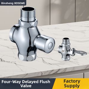 Brass Hand & Foot Operated Delay Flush Valve for Toilet