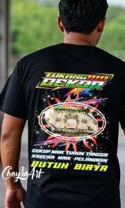 ChayraArt BAJU KAOS Tukang Dekor Tenda Cukup Naik Turun Tangga Karena Naik Pelaminan Butuh Biaya KATUN COMBED 24S LENGAN PENDEK DAN PANJANG