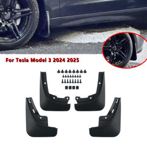 For Tesla Model 3 2024 2025 Highland Mud Flaps Splash Guards Fenders No Drilling All Weather Protector Accessories (Set of 4)
