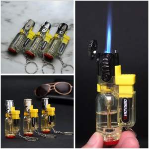 Bật Lửa Hộp Quẹt Khò 1 Tia Hongbo Đít Đỏ – Có Chế Độ Rãnh Tay Móc Treo Chìa Khóa Nhỏ Gọn Nạp Gas Được ( 1 cái)