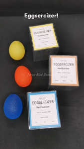 Egg Hand Therapy Ball Silicone Squeeze Grip for Finger Exercise Stress Relief & Stroke Rehab