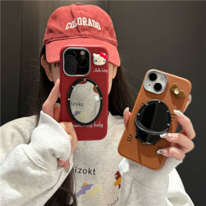 Kitty Cat Silicone Phone Case Mirror Design New Year Style 3D Plush Toy Anti-fall Protection for   Creative Niche