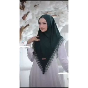 Jilbab Instan Khimar Keisha Malay Renda Bahan Jersey Super By Rafilah