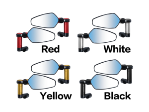 Alloy Clamp Bar End Mirror Universal Clean Flat Rear View Side Mirror 7/8 22Mm Adjustable Carbon Flexible 360° Rotation