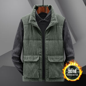 LUQUTCR Winter Male Fleece Warm Vest Coats Men Stand Collar Army Thicken Waistcoats Clothing Mens Jacket Sleeveless Vest