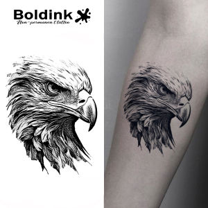 Boldink Fierce Gaze Eagle Temporary TattooLasts To 15 Days New Technology Magic Waterproof Semi Permanent Sticker.