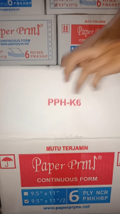Paperpryns Kertas Continuous Form 6PLY NCR PRS 95" x 11"/2 (Bagi 2)