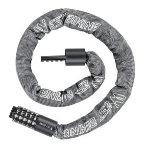 West Biking | Portable Chain Lock for Bicycles and Motorcycles with Password Protection