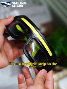 SMILING SHARK LED Glasses Headlight Super Bright COB Induction Work Light 5Mode Type-c Rechargeable Head Lamp Waterproof Outdoor Working Camping Lighting TD0243