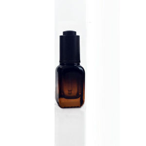 Amber Square Glass Bottle