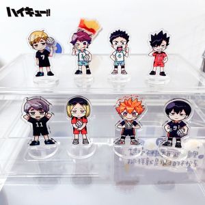 Bandai | Anime Haikyuu 5CM 2D Acrylic mini wall-mounted figurine with cute characters for tabletop decoration and color-coded tasks