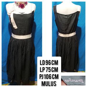 OL (OVERALL) MIDI DRESS HITAM(Wbwq) NERAWANG 361