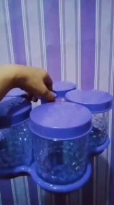 Toples Kristal Bening Toples Kue Kering Toples Bening Bunga Toples 4&5 Set Wadah Toples Makanan