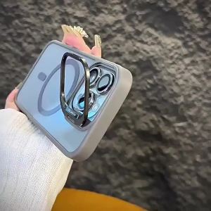 other | Luxury Magnetic For Magsafe Shockproof Phone Case For iPhone 11 12 13 14 15 16 17 Pro Max Plus Stand Glass Lens Protection Cover