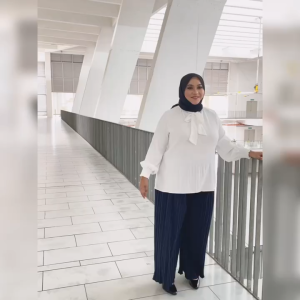 Plus Size (XL-6XL) Stretchable Soft Mose Crepe Pleated Plain Plazo Muslimah (4684)