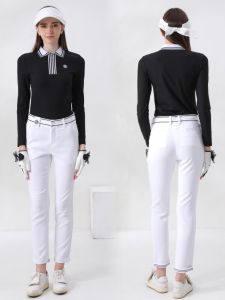 Spring and Autumn Womens Golf Long Sleeves Pants Womens Suit Womens Golf Clothing Womens Clothes Womens Pants Top and Trousers Womens