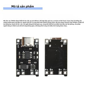 Aideepen | Mô-đun Sạc Pin Lithium TP4056 4-8V 1.2A Có Bảo Vệ Mạch Sạc 18650 Bộ Sạc Điện Áp DC Cho Linh Kiện Điện Tử