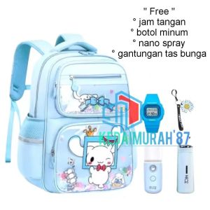 Tas Ransel Sekolah Anak Perempuan SD SMP karakter kuromi melody cinnamoroll BANYAK BONUSNYA tas ransel anak