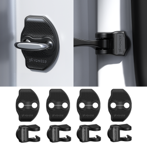 YZ For Tesla Model 3 Y Juniper Highland 4pcs Car Door Lock Protector Auto Door Shock Absorber 3D Carbon fiber Cover Accessries