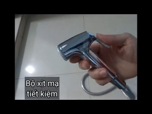 Vòi xịt vệ sinh INOX vòi xịt bồn cầu vòi xịt toilet WC kèm dây dẫn và đế cài