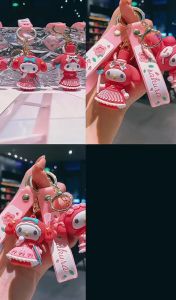 GANTUNGAN KUNCI MELODY PINK TALI KUNCI GOLD HRG SATUAN LIN72