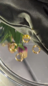Womens Earring 24K Saudi Gold Minimalist Geometric Diamond Faced Star Studded Earrings Accessories Jewelry Gifts Hypoallergic