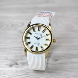 Jam Tangan Wanita Q&Q DA10 Tali Rubber/Karet Bulat Analog Original