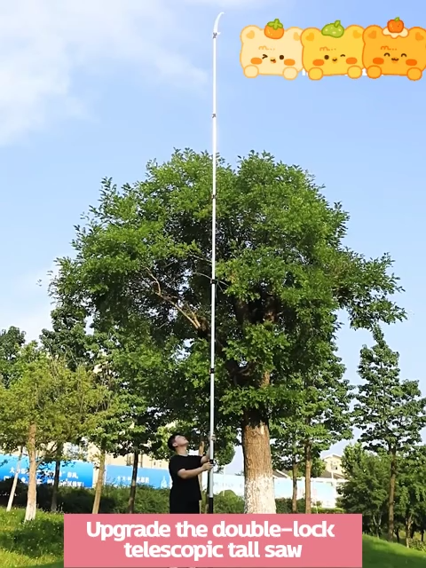 High Branch Saw 7/9M Pole Saw For Tree Trimming Telescopic DoubleLock ...