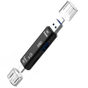 Bộ Chuyển Đổi Đầu Đọc Thẻ USB 5 Trong 1 Type C/Micro USB/TF/SD Cho Macbook Máy Tính Xách Tay Điện Thoại Android Phụ Kiện Máy Tính