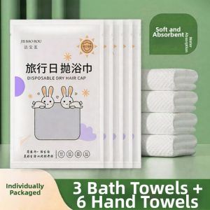 JIEBAOROU | Child-Friendly Compressed Towel Individually Wrapped Thicker for Travel and Hotels