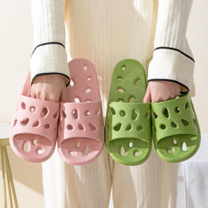 Bathroom Slippers Bath Shower Non-Slip Soft Couples Slip-On Shoes Home Comfortable Breathable Sole Men Women Summer Home Slippers